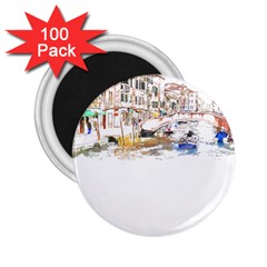 Venice T- Shirt Venice Voyage Art Digital Painting Watercolor Discovery T- Shirt (3) 2 25  Magnets (100 Pack)  by ZUXUMI