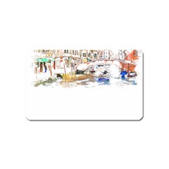 Venice T- Shirt Venice Voyage Art Digital Painting Watercolor Discovery T- Shirt (3) Magnet (name Card) by ZUXUMI