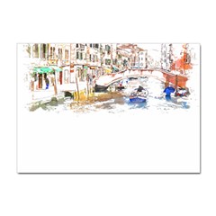 Venice T- Shirt Venice Voyage Art Digital Painting Watercolor Discovery T- Shirt (3) Sticker A4 (100 Pack) by ZUXUMI