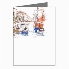 Venice T- Shirt Venice Voyage Art Digital Painting Watercolor Discovery T- Shirt (3) Greeting Card by ZUXUMI