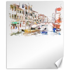 Venice T- Shirt Venice Voyage Art Digital Painting Watercolor Discovery T- Shirt (3) Canvas 8  X 10  by ZUXUMI