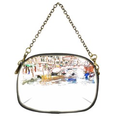 Venice T- Shirt Venice Voyage Art Digital Painting Watercolor Discovery T- Shirt (3) Chain Purse (two Sides) by ZUXUMI