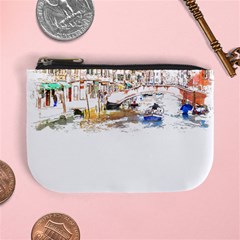 Venice T- Shirt Venice Voyage Art Digital Painting Watercolor Discovery T- Shirt (3) Mini Coin Purse by ZUXUMI