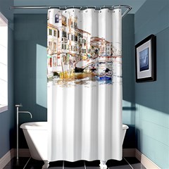 Venice T- Shirt Venice Voyage Art Digital Painting Watercolor Discovery T- Shirt (3) Shower Curtain 36  X 72  (stall)  by ZUXUMI