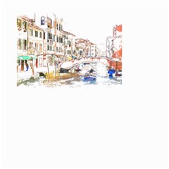 Venice T- Shirt Venice Voyage Art Digital Painting Watercolor Discovery T- Shirt (3) Small Garden Flag (two Sides) by ZUXUMI