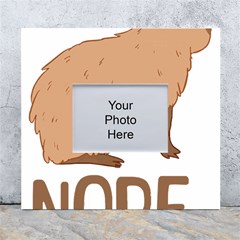 Capybara Art T- Shirt Cute Sad Capybara - Nope T- Shirt Yoga Reflexion Pose T- Shirtyoga Reflexion Pose T- Shirt White Wall Photo Frame 5  X 7  by hizuto