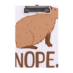 Capybara Art T- Shirt Cute Sad Capybara - Nope T- Shirt Yoga Reflexion Pose T- Shirtyoga Reflexion Pose T- Shirt A5 Acrylic Clipboard by hizuto