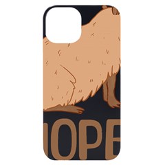 Capybara Art T- Shirt Cute Sad Capybara - Nope T- Shirt Yoga Reflexion Pose T- Shirtyoga Reflexion Pose T- Shirt Iphone 14 Black Uv Print Case by hizuto