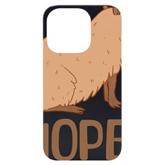 Capybara Art T- Shirt Cute Sad Capybara - Nope T- Shirt Yoga Reflexion Pose T- Shirtyoga Reflexion Pose T- Shirt Iphone 14 Pro Black Uv Print Case by hizuto