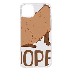 Capybara Art T- Shirt Cute Sad Capybara - Nope T- Shirt Yoga Reflexion Pose T- Shirtyoga Reflexion Pose T- Shirt Iphone 14 Plus Tpu Uv Print Case by hizuto