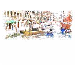 Venice T- Shirt Venice Voyage Art Digital Painting Watercolor Discovery T- Shirt (3) Two Sides Premium Plush Fleece Blanket (extra Small) by ZUXUMI