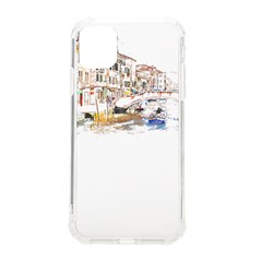 Venice T- Shirt Venice Voyage Art Digital Painting Watercolor Discovery T- Shirt (3) Iphone 11 Tpu Uv Print Case by ZUXUMI