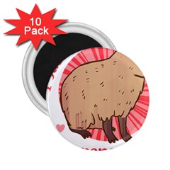 Capybara Art T- Shirt I Just Really Like Capybaras O K  T- Shirt Yoga Reflexion Pose T- Shirtyoga Reflexion Pose T- Shirt 2.25  Magnets (10 pack) 