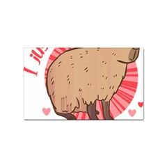 Capybara Art T- Shirt I Just Really Like Capybaras O K  T- Shirt Yoga Reflexion Pose T- Shirtyoga Reflexion Pose T- Shirt Sticker (Rectangular)