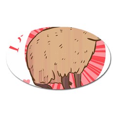 Capybara Art T- Shirt I Just Really Like Capybaras O K  T- Shirt Yoga Reflexion Pose T- Shirtyoga Reflexion Pose T- Shirt Oval Magnet