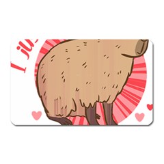 Capybara Art T- Shirt I Just Really Like Capybaras O K  T- Shirt Yoga Reflexion Pose T- Shirtyoga Reflexion Pose T- Shirt Magnet (Rectangular)