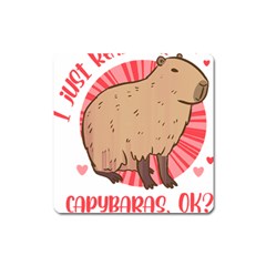 Capybara Art T- Shirt I Just Really Like Capybaras O K  T- Shirt Yoga Reflexion Pose T- Shirtyoga Reflexion Pose T- Shirt Square Magnet