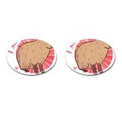 Capybara Art T- Shirt I Just Really Like Capybaras O K  T- Shirt Yoga Reflexion Pose T- Shirtyoga Reflexion Pose T- Shirt Cufflinks (Oval)