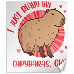 Capybara Art T- Shirt I Just Really Like Capybaras O K  T- Shirt Yoga Reflexion Pose T- Shirtyoga Reflexion Pose T- Shirt Canvas 20  x 24 