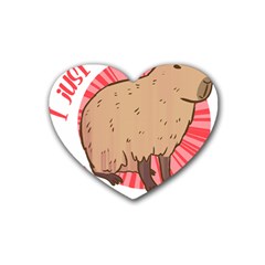 Capybara Art T- Shirt I Just Really Like Capybaras O K  T- Shirt Yoga Reflexion Pose T- Shirtyoga Reflexion Pose T- Shirt Rubber Coaster (Heart)