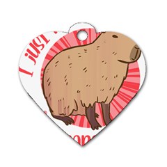 Capybara Art T- Shirt I Just Really Like Capybaras O K  T- Shirt Yoga Reflexion Pose T- Shirtyoga Reflexion Pose T- Shirt Dog Tag Heart (One Side)