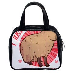 Capybara Art T- Shirt I Just Really Like Capybaras O K  T- Shirt Yoga Reflexion Pose T- Shirtyoga Reflexion Pose T- Shirt Classic Handbag (Two Sides)