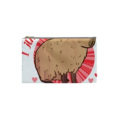 Capybara Art T- Shirt I Just Really Like Capybaras O K  T- Shirt Yoga Reflexion Pose T- Shirtyoga Reflexion Pose T- Shirt Cosmetic Bag (Small)