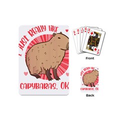 Capybara Art T- Shirt I Just Really Like Capybaras O K  T- Shirt Yoga Reflexion Pose T- Shirtyoga Reflexion Pose T- Shirt Playing Cards Single Design (Mini)