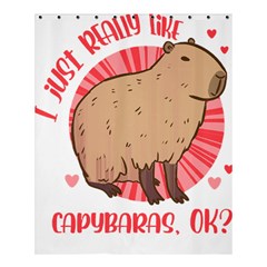 Capybara Art T- Shirt I Just Really Like Capybaras O K  T- Shirt Yoga Reflexion Pose T- Shirtyoga Reflexion Pose T- Shirt Shower Curtain 60  x 72  (Medium) 