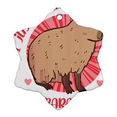 Capybara Art T- Shirt I Just Really Like Capybaras O K  T- Shirt Yoga Reflexion Pose T- Shirtyoga Reflexion Pose T- Shirt Ornament (Snowflake)