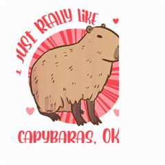 Capybara Art T- Shirt I Just Really Like Capybaras O K  T- Shirt Yoga Reflexion Pose T- Shirtyoga Reflexion Pose T- Shirt Small Garden Flag (Two Sides)