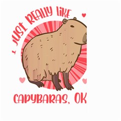 Capybara Art T- Shirt I Just Really Like Capybaras O K  T- Shirt Yoga Reflexion Pose T- Shirtyoga Reflexion Pose T- Shirt Large Garden Flag (Two Sides)