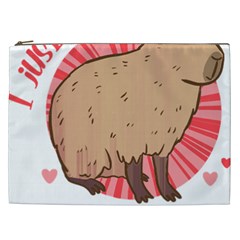 Capybara Art T- Shirt I Just Really Like Capybaras O K  T- Shirt Yoga Reflexion Pose T- Shirtyoga Reflexion Pose T- Shirt Cosmetic Bag (XXL)