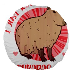 Capybara Art T- Shirt I Just Really Like Capybaras O K  T- Shirt Yoga Reflexion Pose T- Shirtyoga Reflexion Pose T- Shirt Large 18  Premium Round Cushions