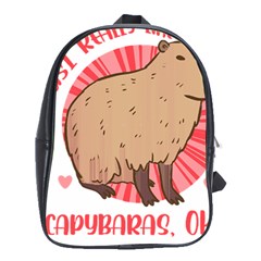 Capybara Art T- Shirt I Just Really Like Capybaras O K  T- Shirt Yoga Reflexion Pose T- Shirtyoga Reflexion Pose T- Shirt School Bag (XL)