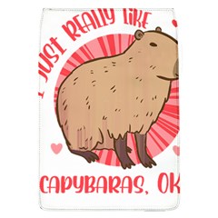 Capybara Art T- Shirt I Just Really Like Capybaras O K  T- Shirt Yoga Reflexion Pose T- Shirtyoga Reflexion Pose T- Shirt Removable Flap Cover (L)