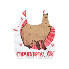 Capybara Art T- Shirt I Just Really Like Capybaras O K  T- Shirt Yoga Reflexion Pose T- Shirtyoga Reflexion Pose T- Shirt Full Print Recycle Bag (S)