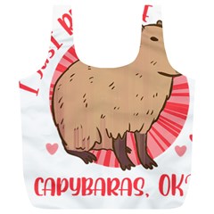 Capybara Art T- Shirt I Just Really Like Capybaras O K  T- Shirt Yoga Reflexion Pose T- Shirtyoga Reflexion Pose T- Shirt Full Print Recycle Bag (XL)