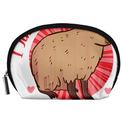 Capybara Art T- Shirt I Just Really Like Capybaras O K  T- Shirt Yoga Reflexion Pose T- Shirtyoga Reflexion Pose T- Shirt Accessory Pouch (Large)