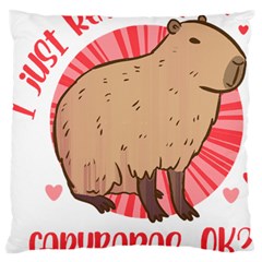 Capybara Art T- Shirt I Just Really Like Capybaras O K  T- Shirt Yoga Reflexion Pose T- Shirtyoga Reflexion Pose T- Shirt Standard Premium Plush Fleece Cushion Case (One Side)