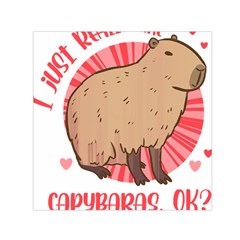 Capybara Art T- Shirt I Just Really Like Capybaras O K  T- Shirt Yoga Reflexion Pose T- Shirtyoga Reflexion Pose T- Shirt Square Satin Scarf (30  x 30 )