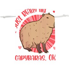 Capybara Art T- Shirt I Just Really Like Capybaras O K  T- Shirt Yoga Reflexion Pose T- Shirtyoga Reflexion Pose T- Shirt Lightweight Drawstring Pouch (XL)