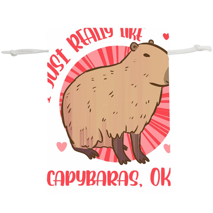 Capybara Art T- Shirt I Just Really Like Capybaras O K  T- Shirt Yoga Reflexion Pose T- Shirtyoga Reflexion Pose T- Shirt Lightweight Drawstring Pouch (XL)