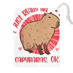 Capybara Art T- Shirt I Just Really Like Capybaras O K  T- Shirt Yoga Reflexion Pose T- Shirtyoga Reflexion Pose T- Shirt Drawstring Pouch (4XL)