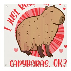 Capybara Art T- Shirt I Just Really Like Capybaras O K  T- Shirt Yoga Reflexion Pose T- Shirtyoga Reflexion Pose T- Shirt Banner and Sign 3  x 3 