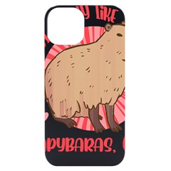 Capybara Art T- Shirt I Just Really Like Capybaras O K  T- Shirt Yoga Reflexion Pose T- Shirtyoga Reflexion Pose T- Shirt iPhone 14 Black UV Print Case