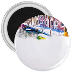 Venice T- Shirt Venice Voyage Art Digital Painting Watercolor Discovery T- Shirt (4) 3  Magnets by ZUXUMI