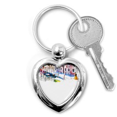 Venice T- Shirt Venice Voyage Art Digital Painting Watercolor Discovery T- Shirt (4) Key Chain (heart) by ZUXUMI