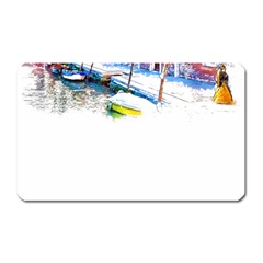 Venice T- Shirt Venice Voyage Art Digital Painting Watercolor Discovery T- Shirt (4) Magnet (rectangular) by ZUXUMI