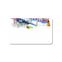 Venice T- Shirt Venice Voyage Art Digital Painting Watercolor Discovery T- Shirt (4) Magnet (name Card) by ZUXUMI